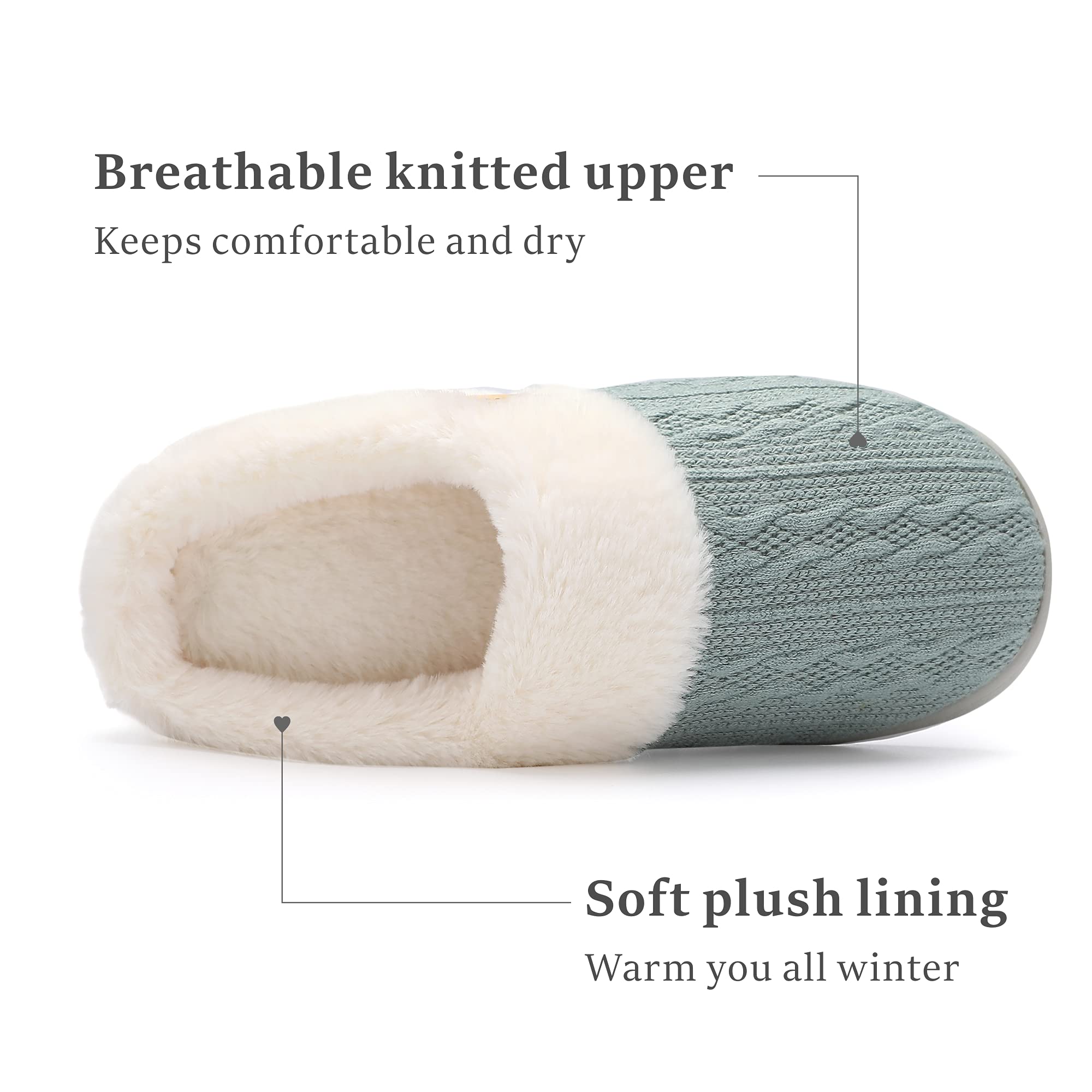 Pantuflas de mujer Chantomoo – cálidas, cómodas, con espuma viscoelástica y tejido exterior