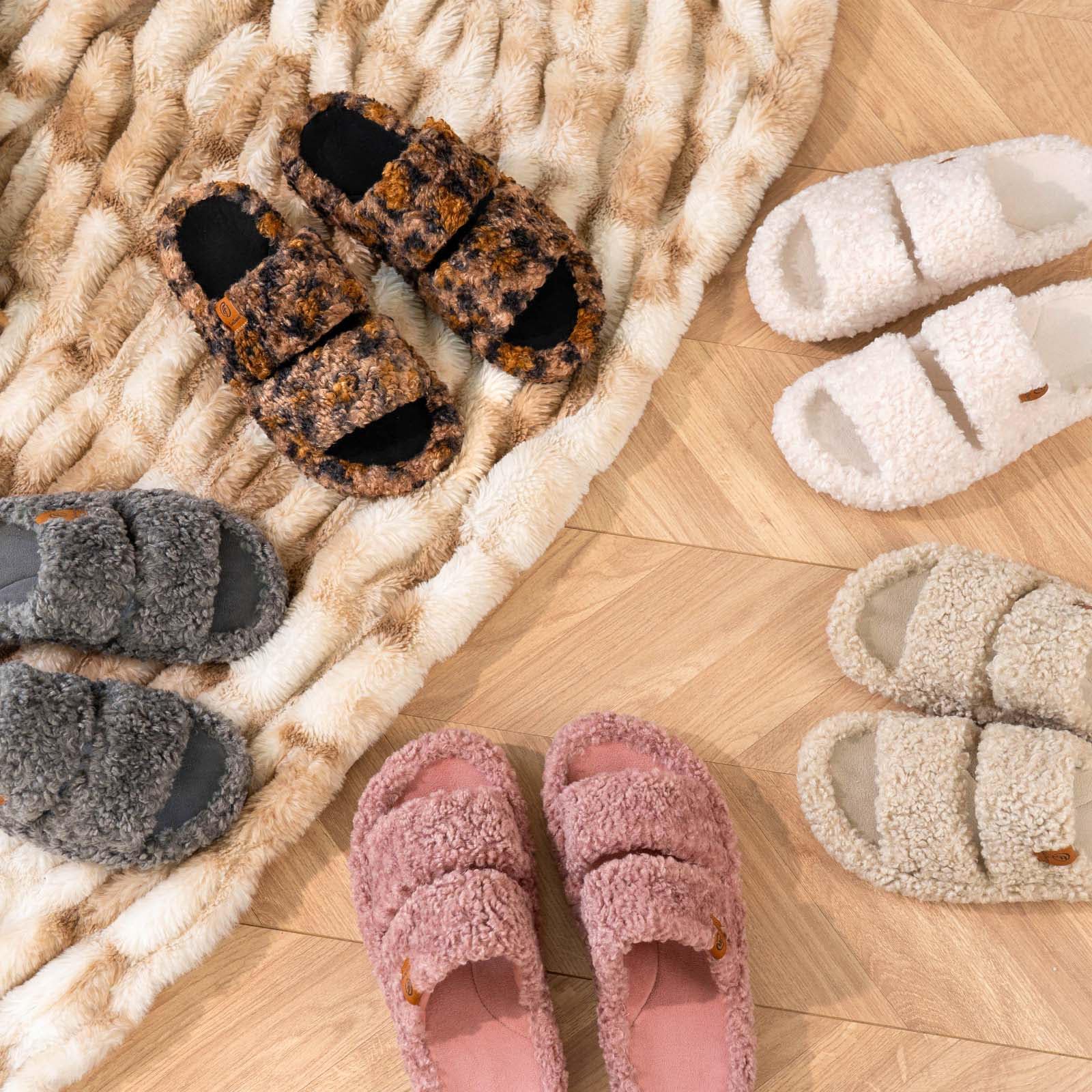 Pantuflas EverFoams – mujer, punta abierta