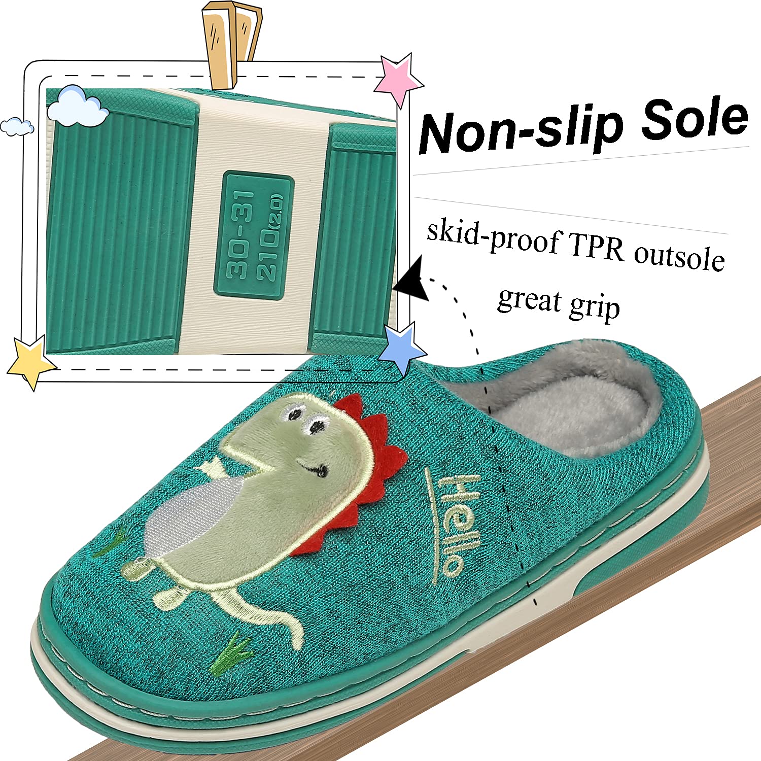 Pantuflas infantiles INMINPIN – Dinosaurio