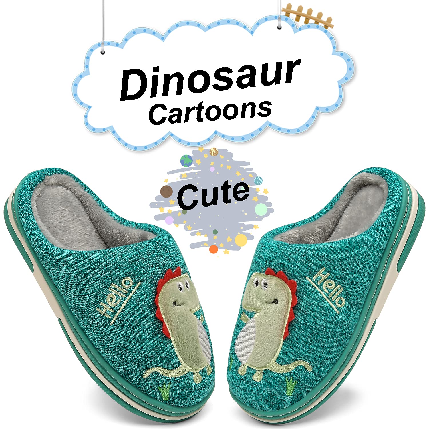 Pantuflas infantiles INMINPIN – Dinosaurio