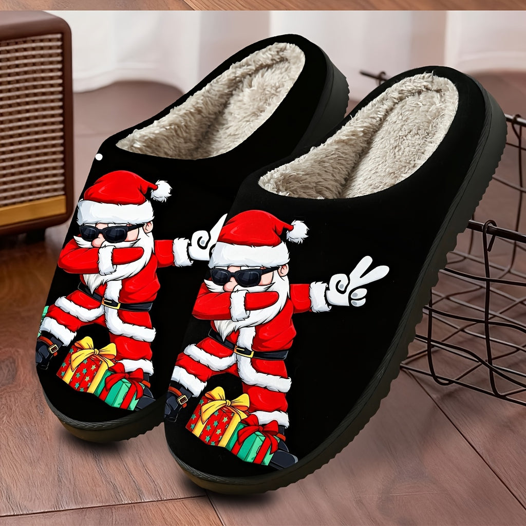 Zapatillas de Navidad para Hombre y Mujer  Diseo de Pajaron y Rennos de Felpa con Gorro de Pajaron y Copos de Nieve Zapatos Suaves para Interior con Suela de TPR Zapatillas Navideas Calzado Festivo Compradores Navideos Asistentes a Fiestas pan