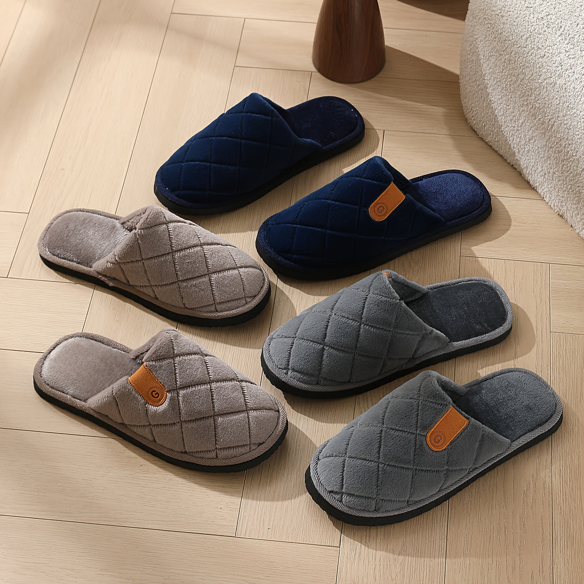 Zapatillas Unisex para Hombre y Mujer  Todo Clima para InteriorExterior  Invierno Clido con Suela Resistente Suela Gruesa Antideslizante y Tejido Suave  Ideal para Casa Oficina o Uso Casual  Diseo Fcil de Poner No Lavable en Agua